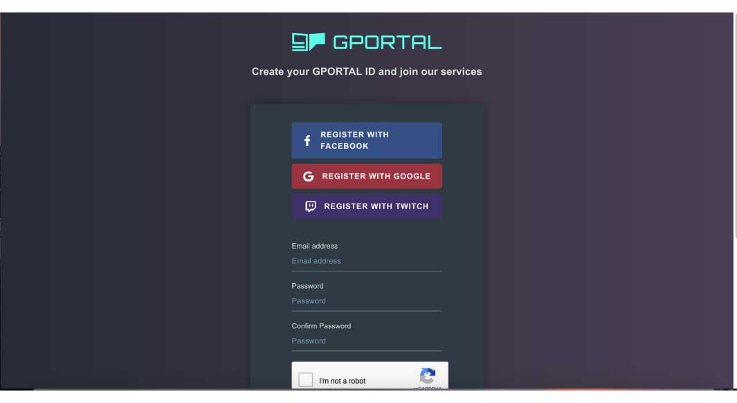 『G-Portal.com』に登録