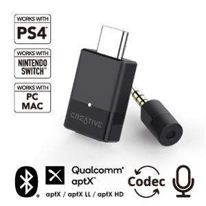 PS4/5,SwitchスイッチでBluetoothオーディオ可能にする『Creative BT-W3』