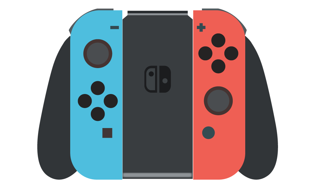 Nintendo Switch Joy-Conグレー色左右とストラップ