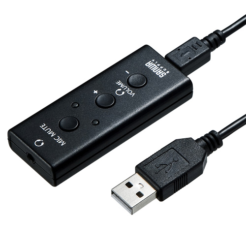 USBオーディオ変換アダプタ（4極ヘッドセット用） MM-ADUSB4